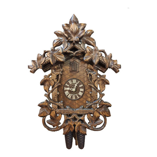 18 leaf carved traditional style 8 day cuckoo clock Hekas