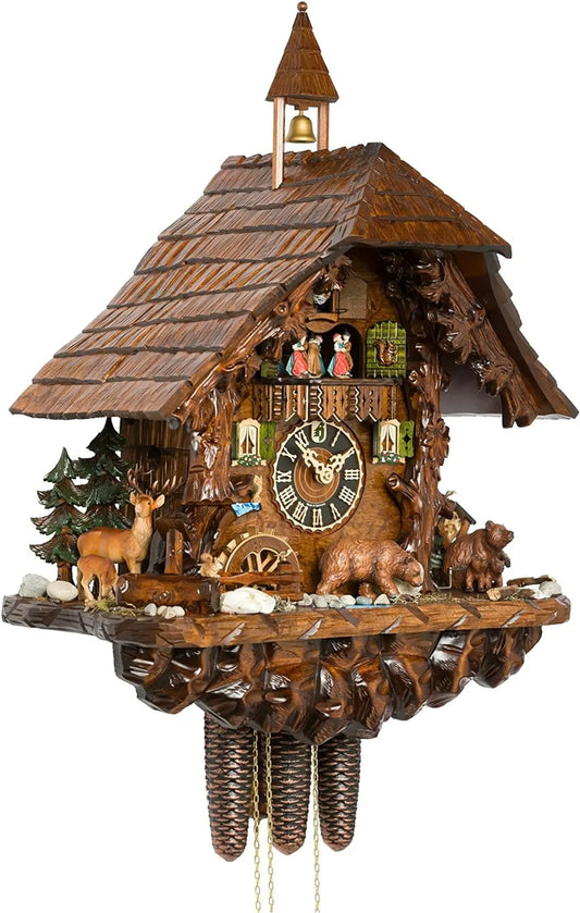 Bears in the Forrest 8 Day Clock with music Hoenes