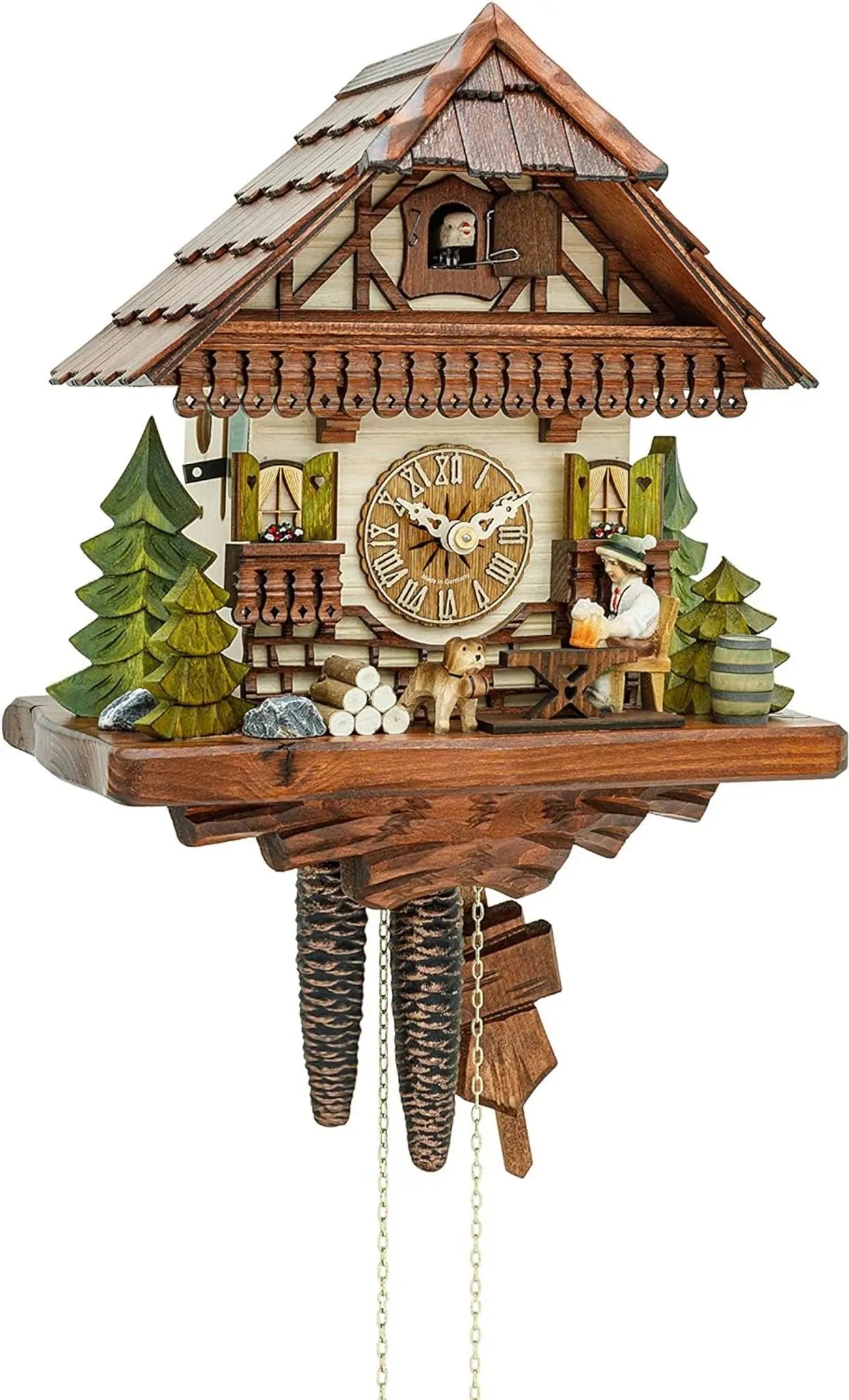 Beer drinker 1 day cuckoo clock Hekas