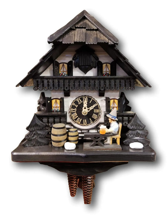 Beer drinker grey 1 day cuckoo clock Hekas