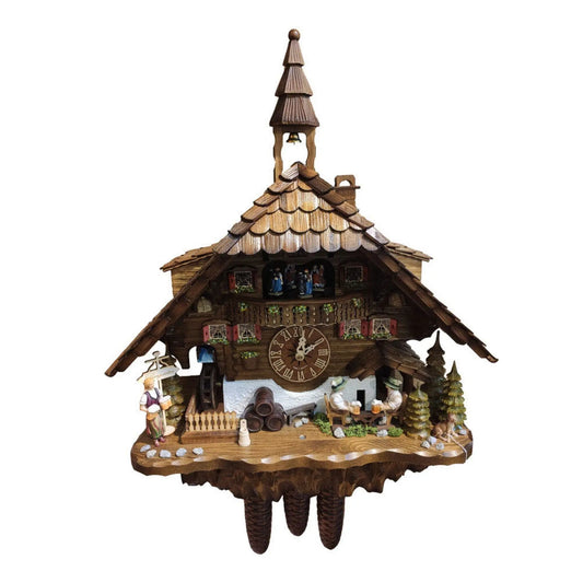 Beer drinker in a beer garden 8 days Cuckoo clock with music Hekas