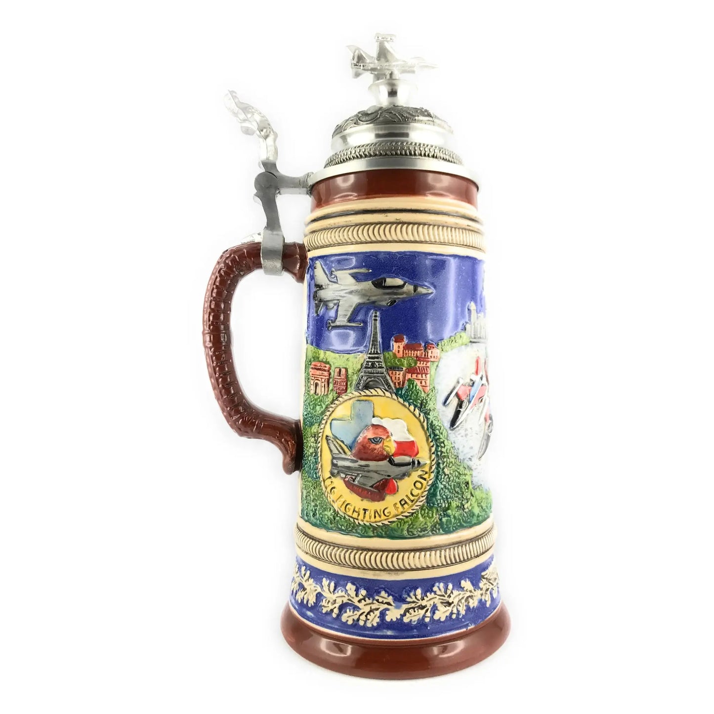 Beer mug F16 fighter jet 0,75L limited 3000 pieces Montag Steins & Clocks