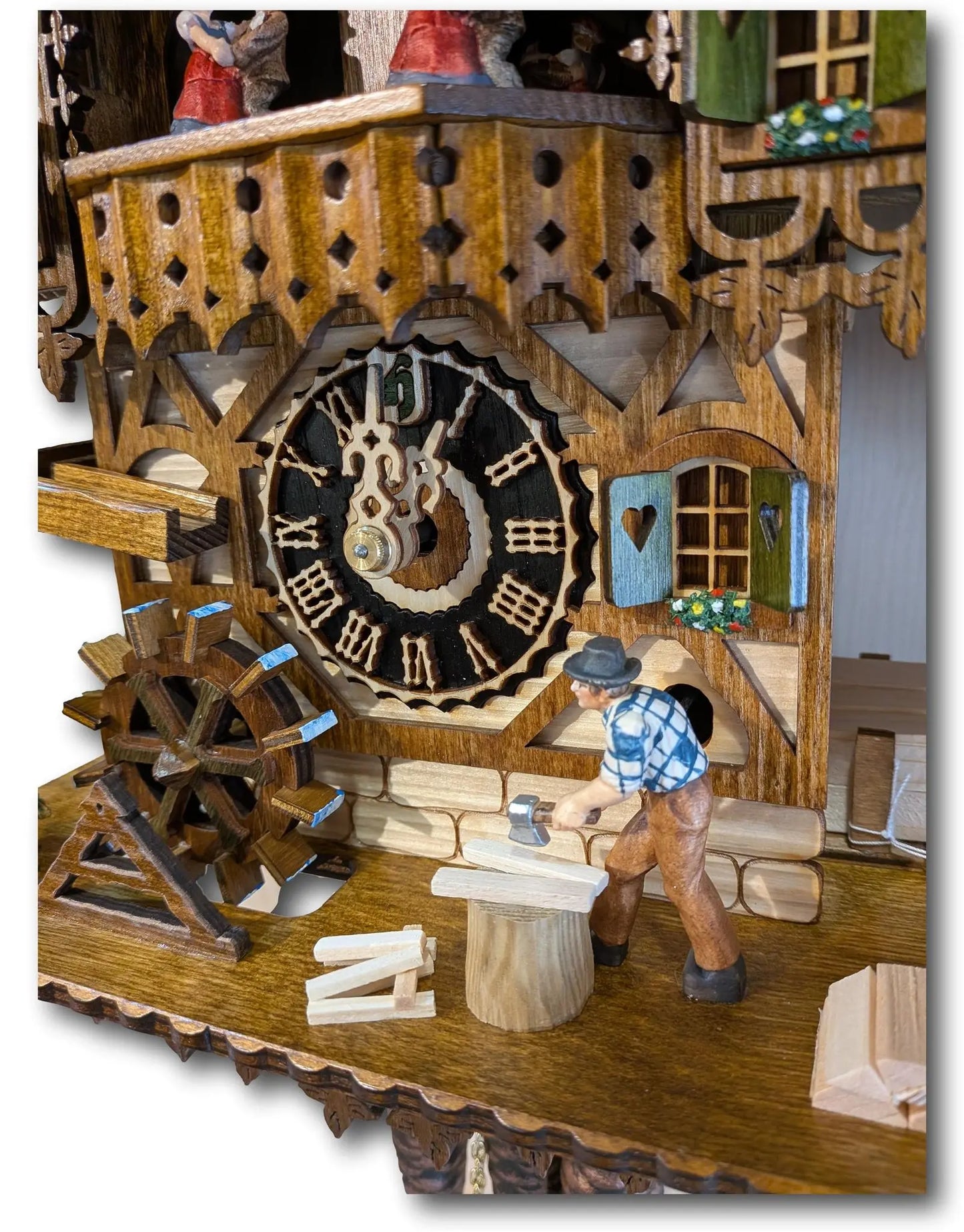 Black Forest Wood Chopper Cuckoo Clock – 1 Day Movement Hoenes