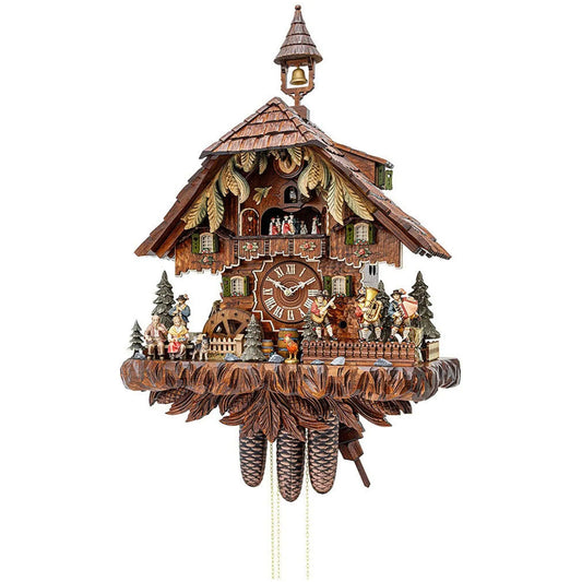 Chalet style music band 8 days cuckoo clock with music Hekas