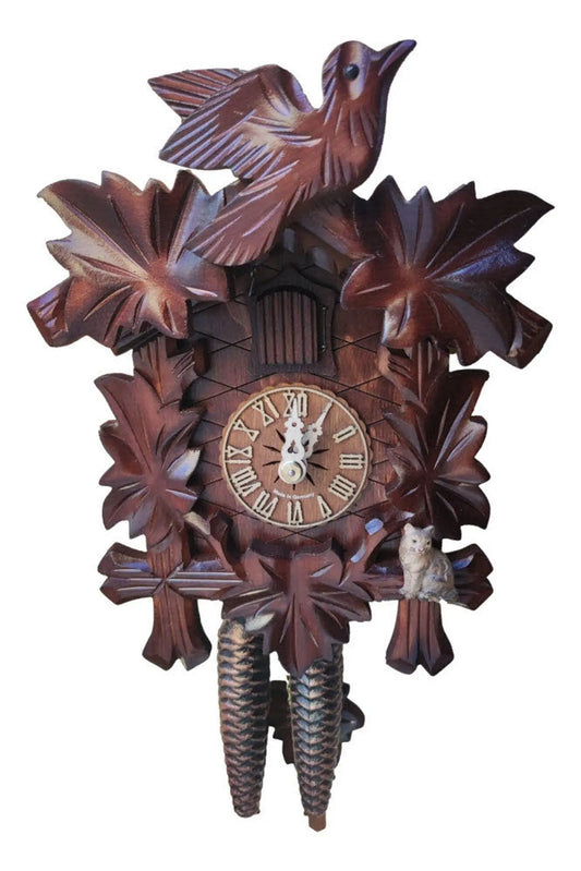 Classic cuckoo clock with a cat 1 day - Montag Steins & Clocks