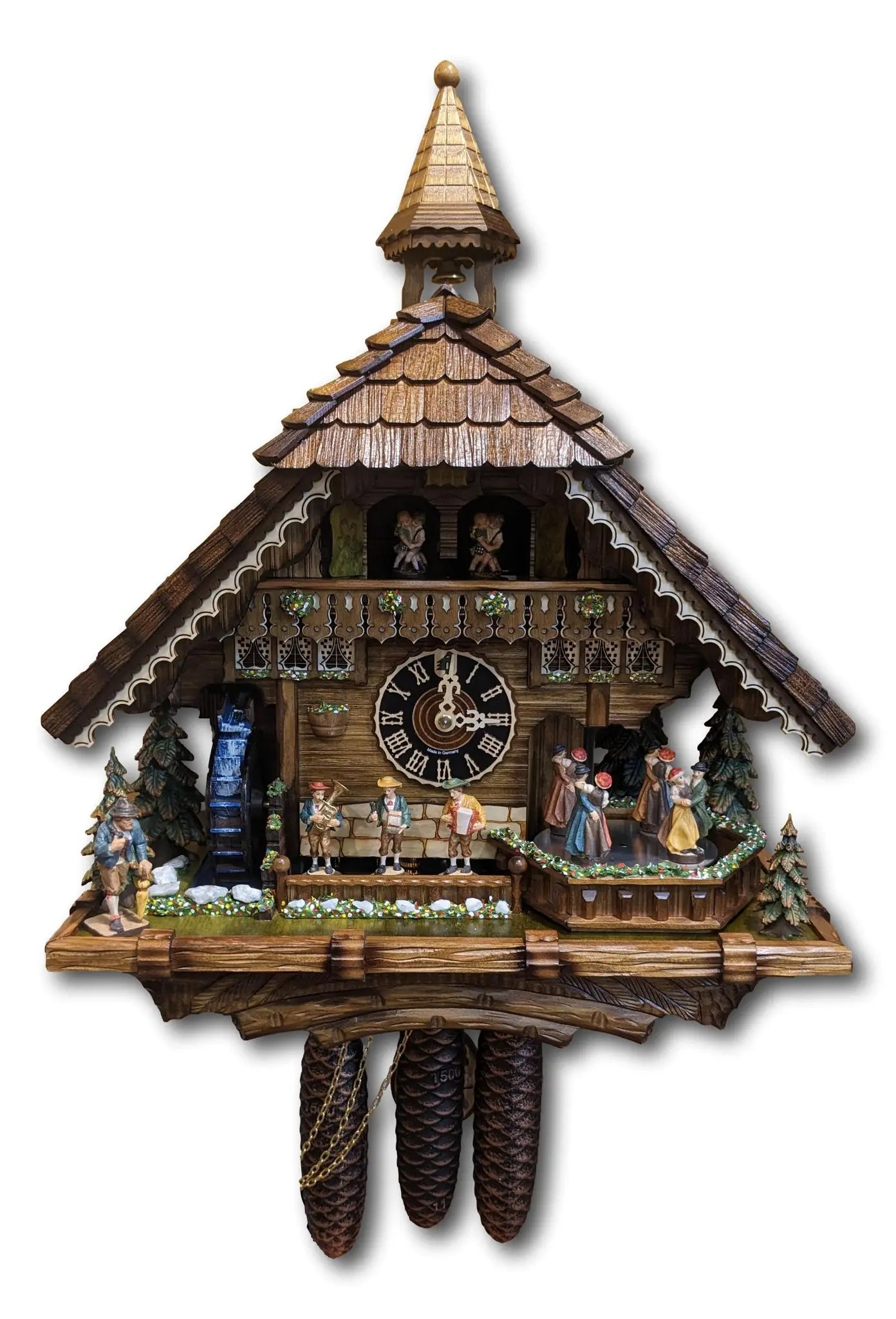 Clock of the year 2023 with real water wheel 8-day cuckoo clock Hoenes