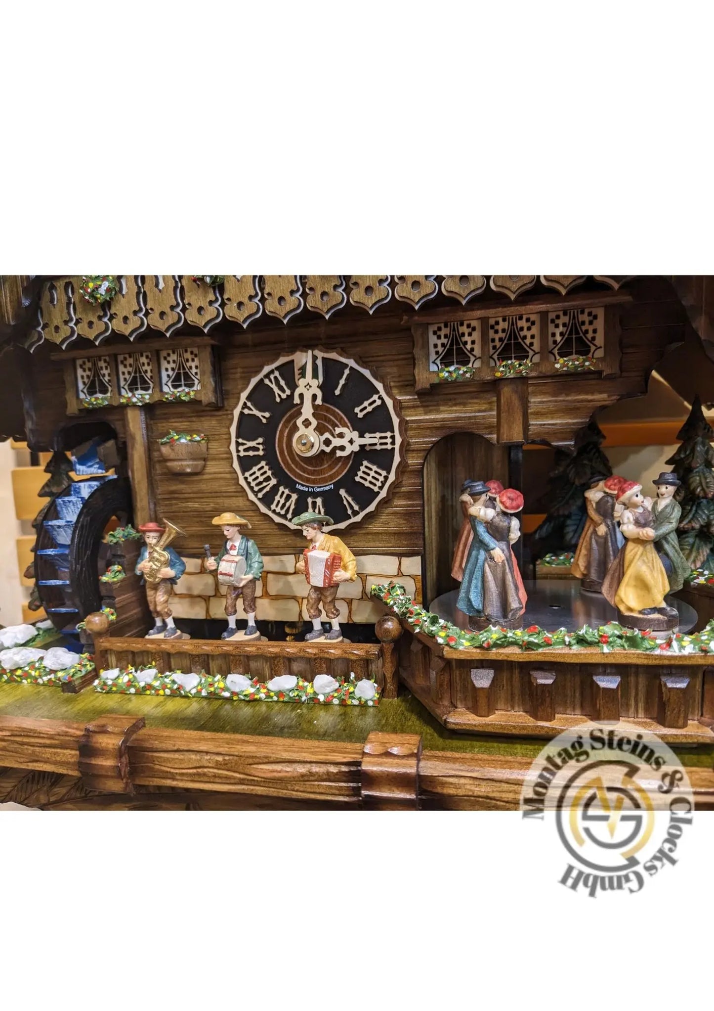 Clock of the year 2023 with real water wheel 8-day cuckoo clock Hoenes