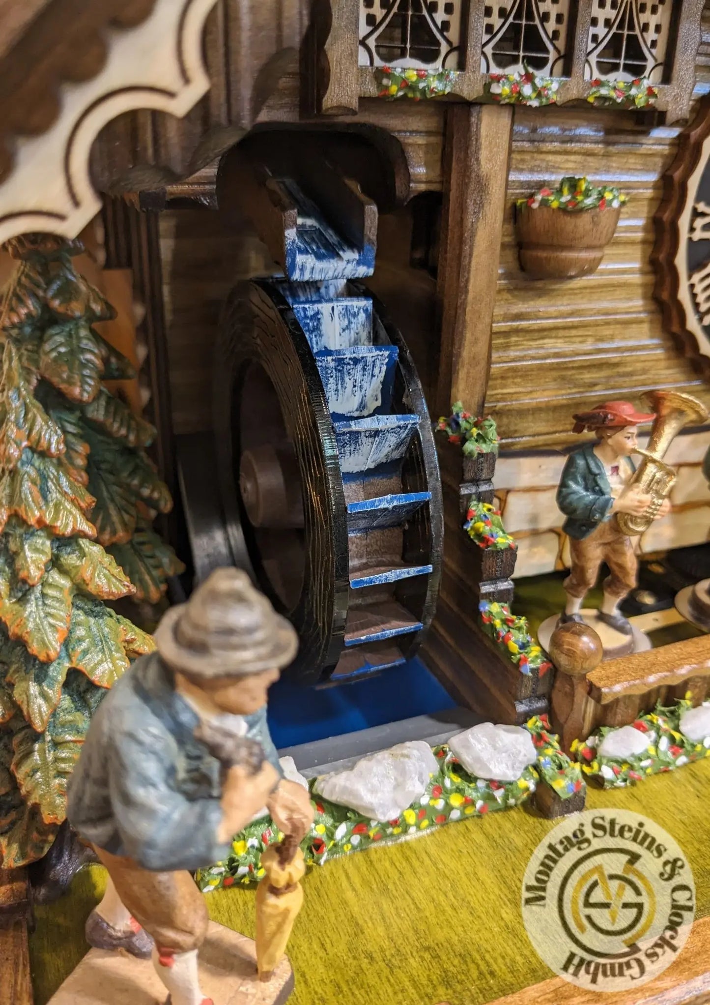Clock of the year 2023 with real water wheel 8-day cuckoo clock Hoenes