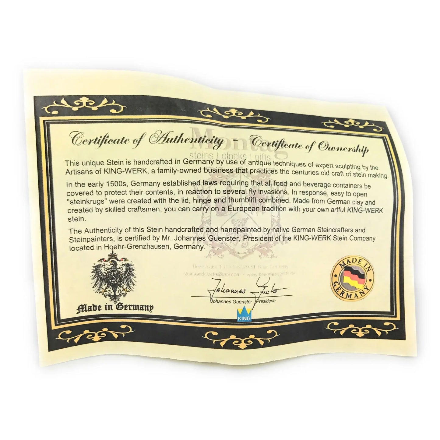 Contiki Europe 400ml black lacquered German beer mug Montag Steins & Clocks