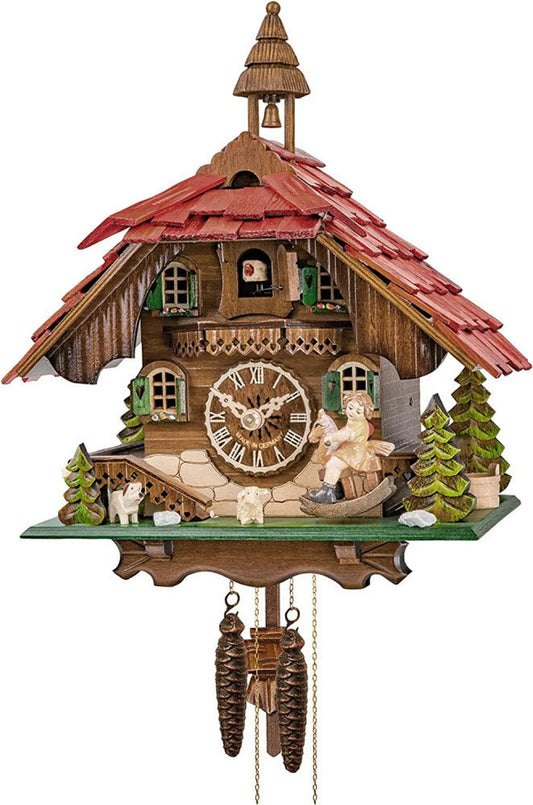 Girl on rocking horse 1 day1 Cuckoo clock Engstler