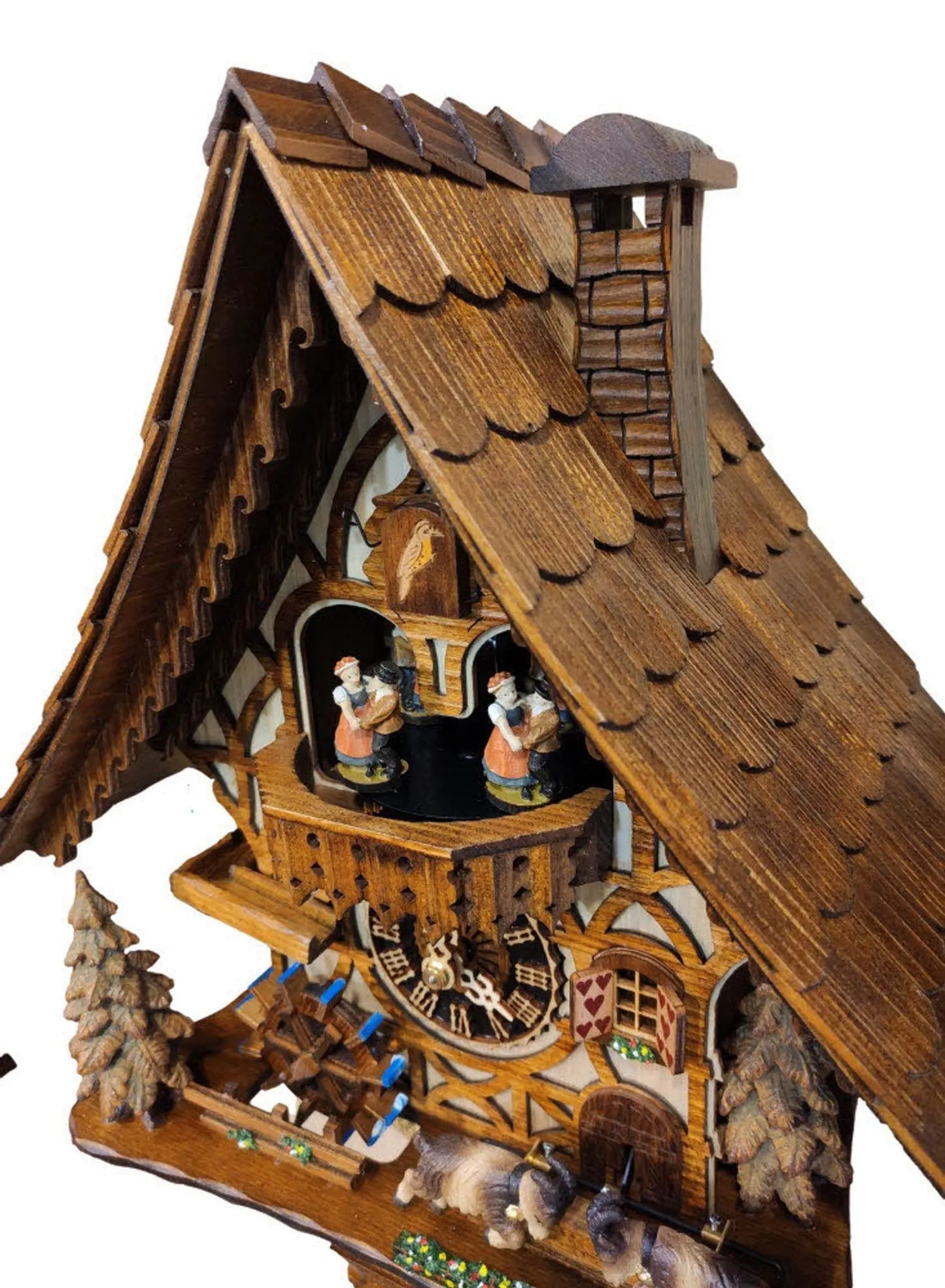 Head-banging goats with dancers 1 day Cuckoo clock with music Hoenes