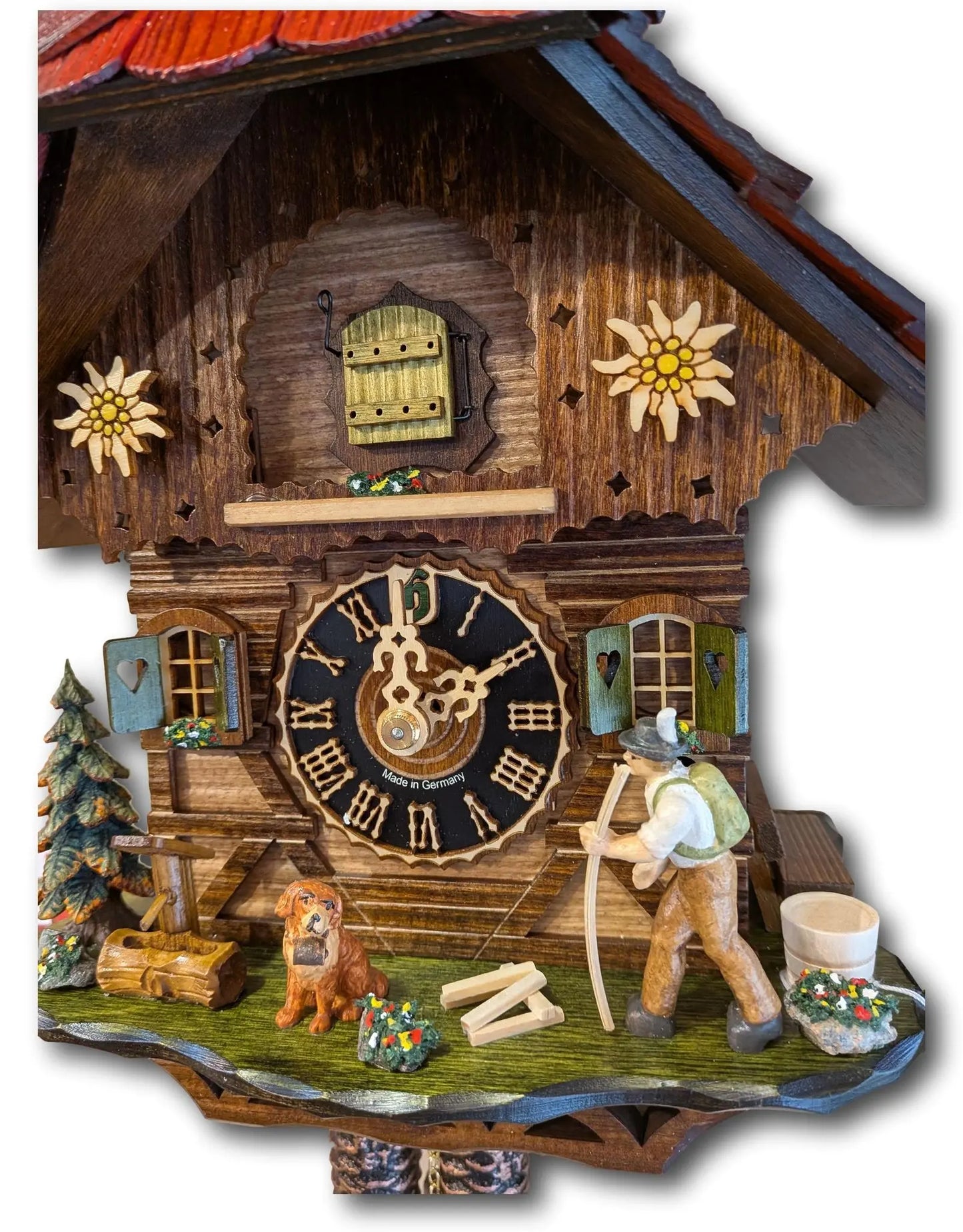 Hiker with dog - one day cuckoo clock Hoenes