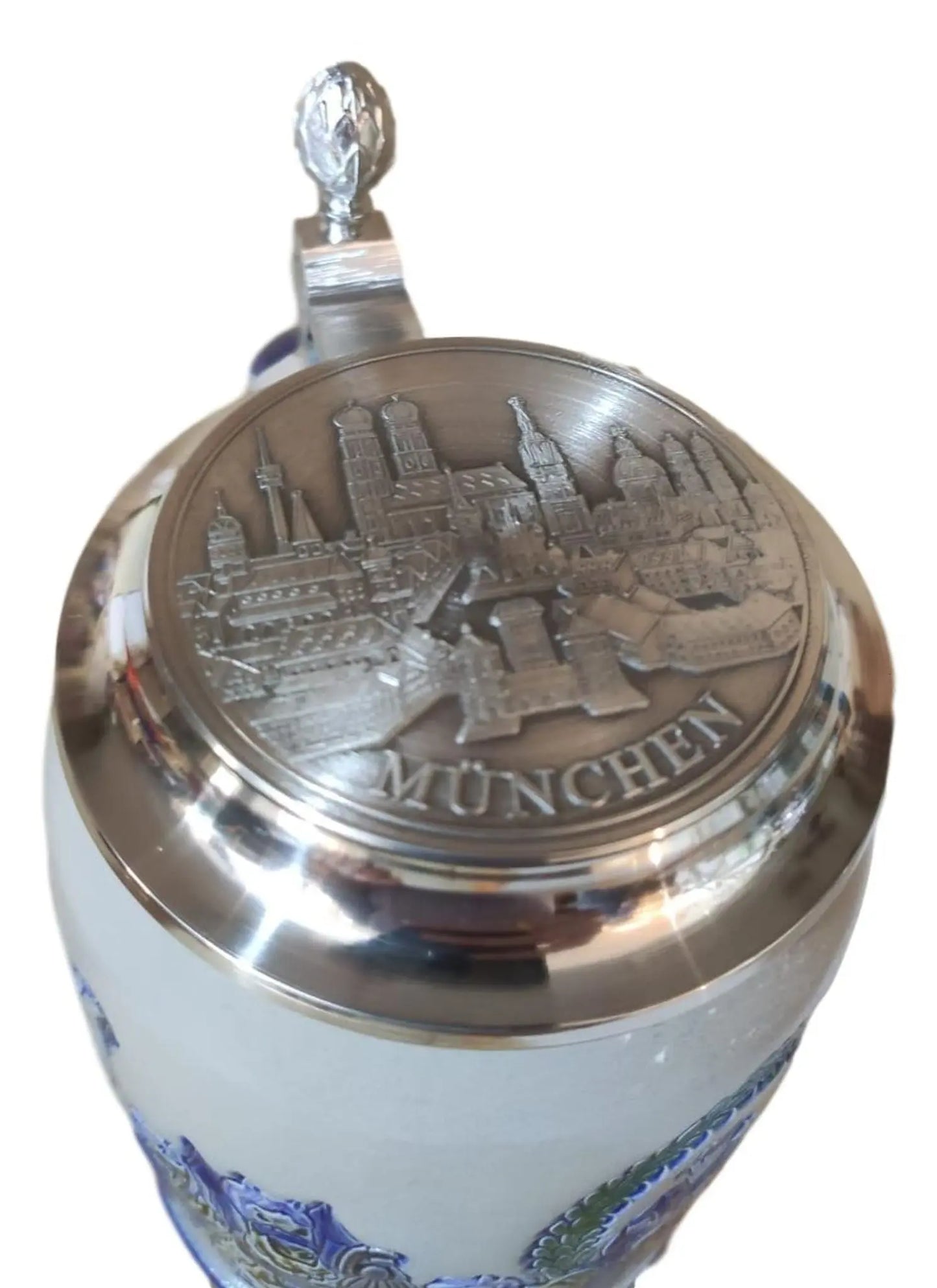 Oktoberfest 1986 salt-glazed 0.5 liter beer mug Montag Steins & Clocks