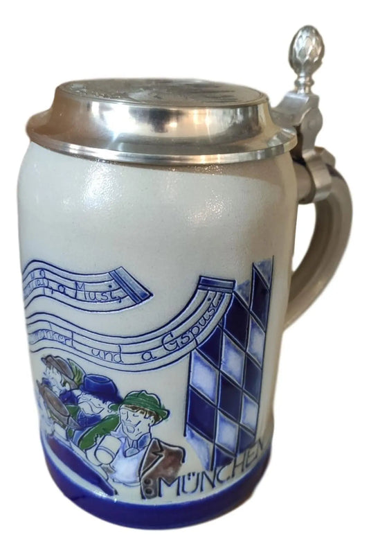 Oktoberfest 1988 salt-glazed 0.5 liter beer mug Montag Steins & Clocks
