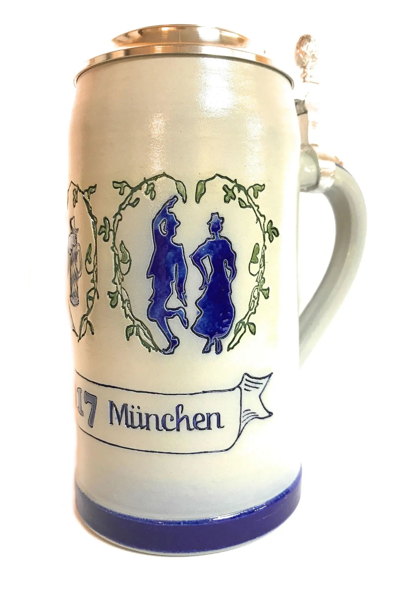 Oktoberfest 2017 salt glazed 1 liter beer mug Montag Steins & Clocks