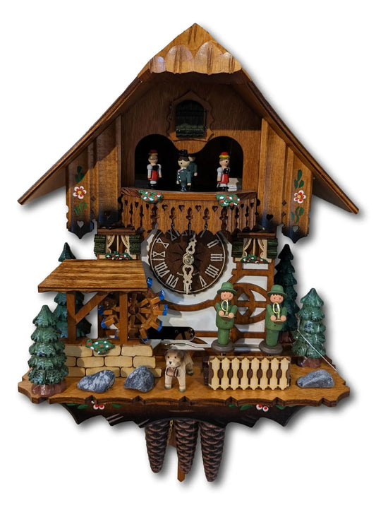 Trumpeter with dancers1 day cuckoo clock Hekas