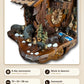 Bear Family Cuckoo Clock – 8-day, music & dancers, 70 × 50 × 28 cm, automatic night shut-off | Montag Steins & Clocks
