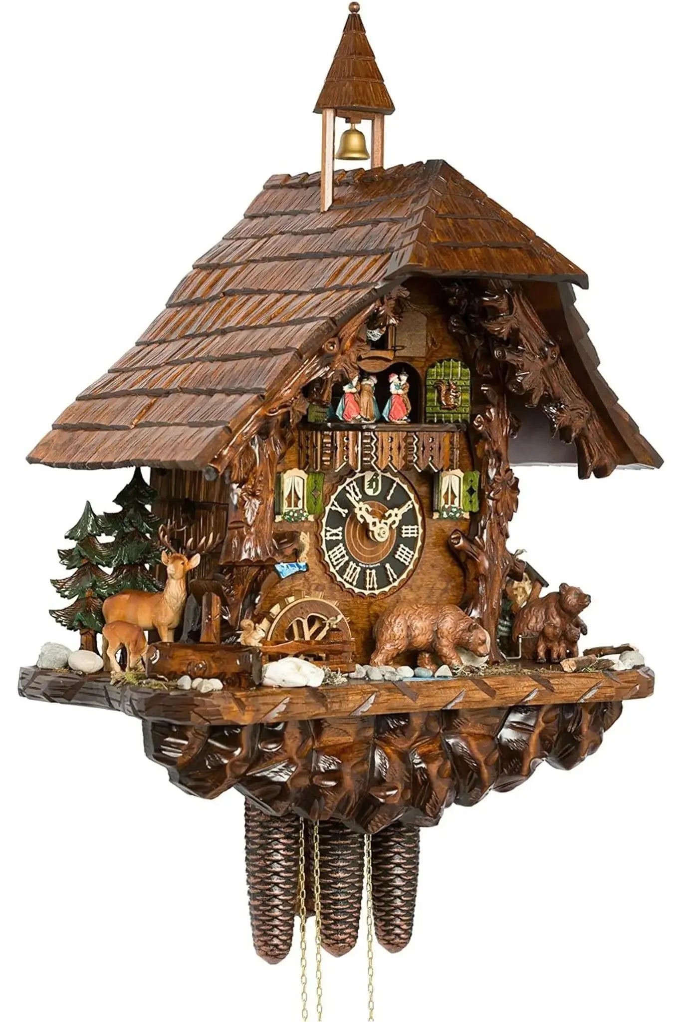 Bears in the Forrest 8 Day Clock with music Hoenes