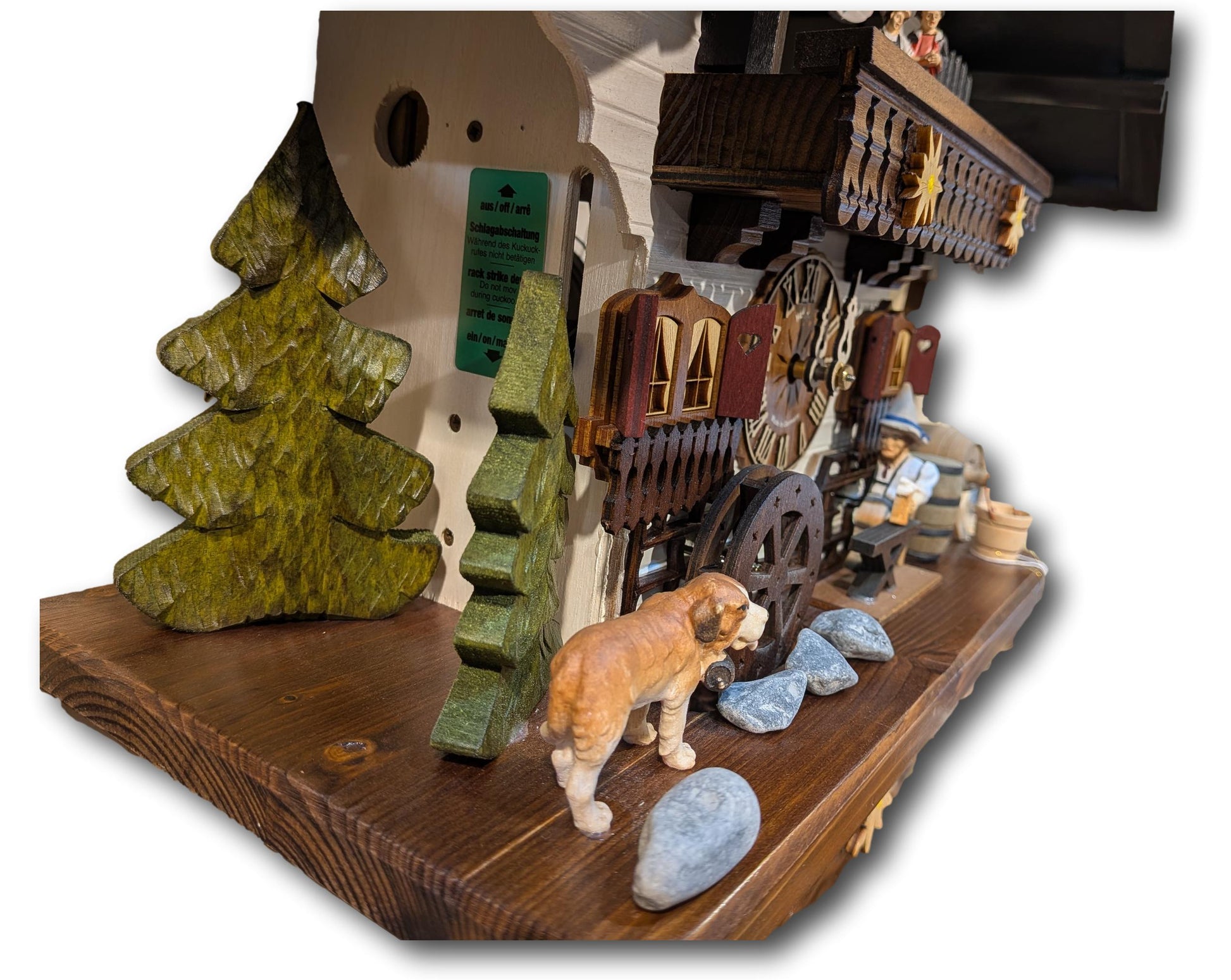 Beer Drinker with Pointed Hat 1 Day Cuckoo Clock with Music Hekas