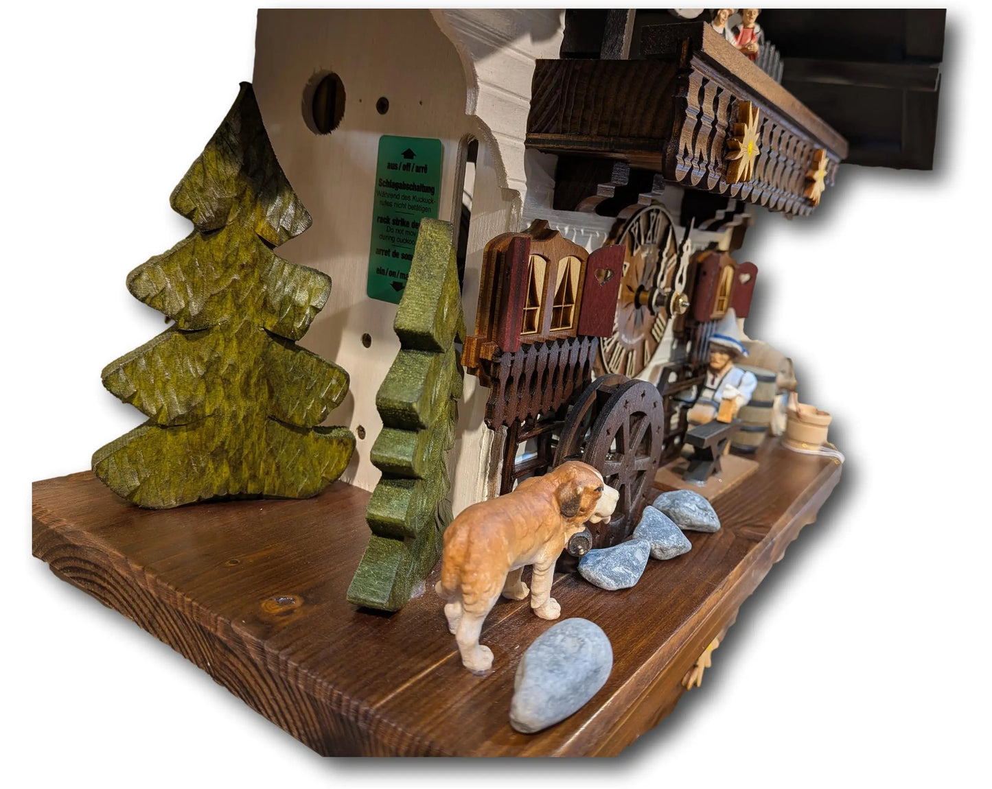 Beer Drinker with Pointed Hat 1 Day Cuckoo Clock with Music Hekas