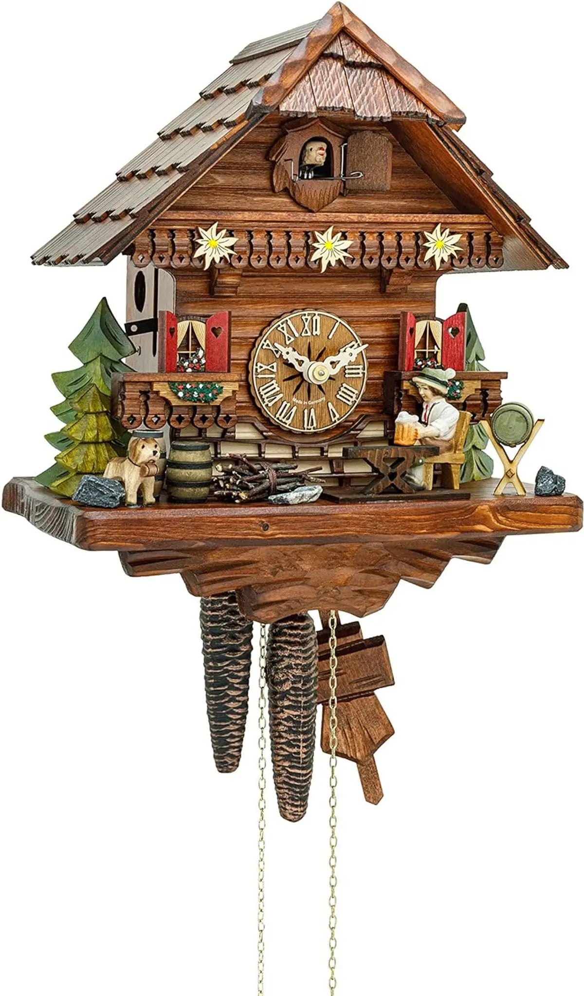 Beer drinker 1 day cuckoo clock Hekas