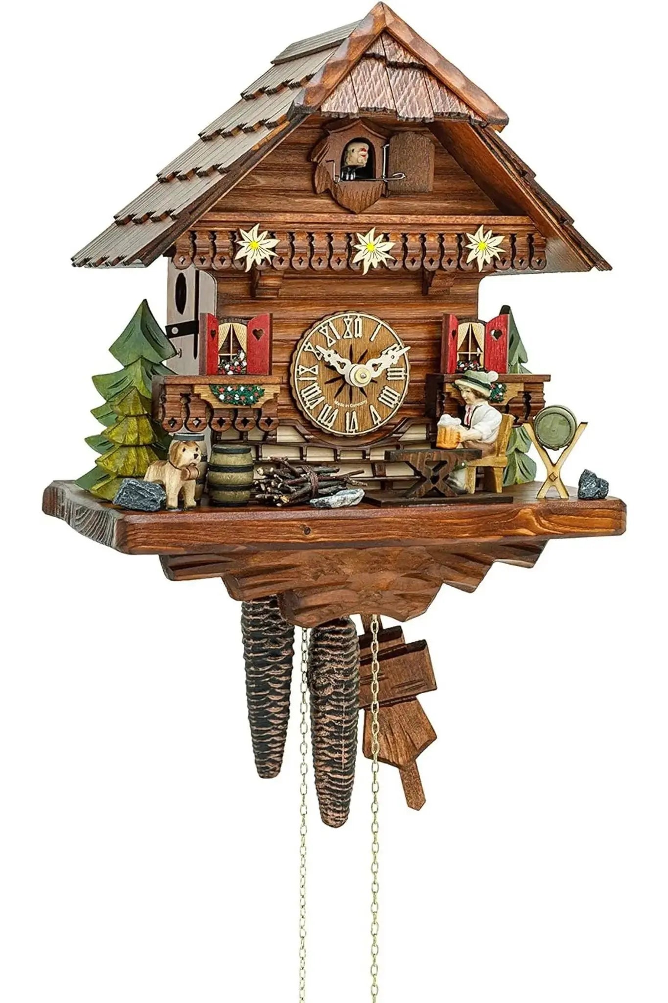 Beer drinker 1 day cuckoo clock Hekas