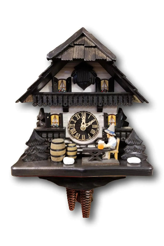 Beer drinker grey 1 day cuckoo clock Hekas