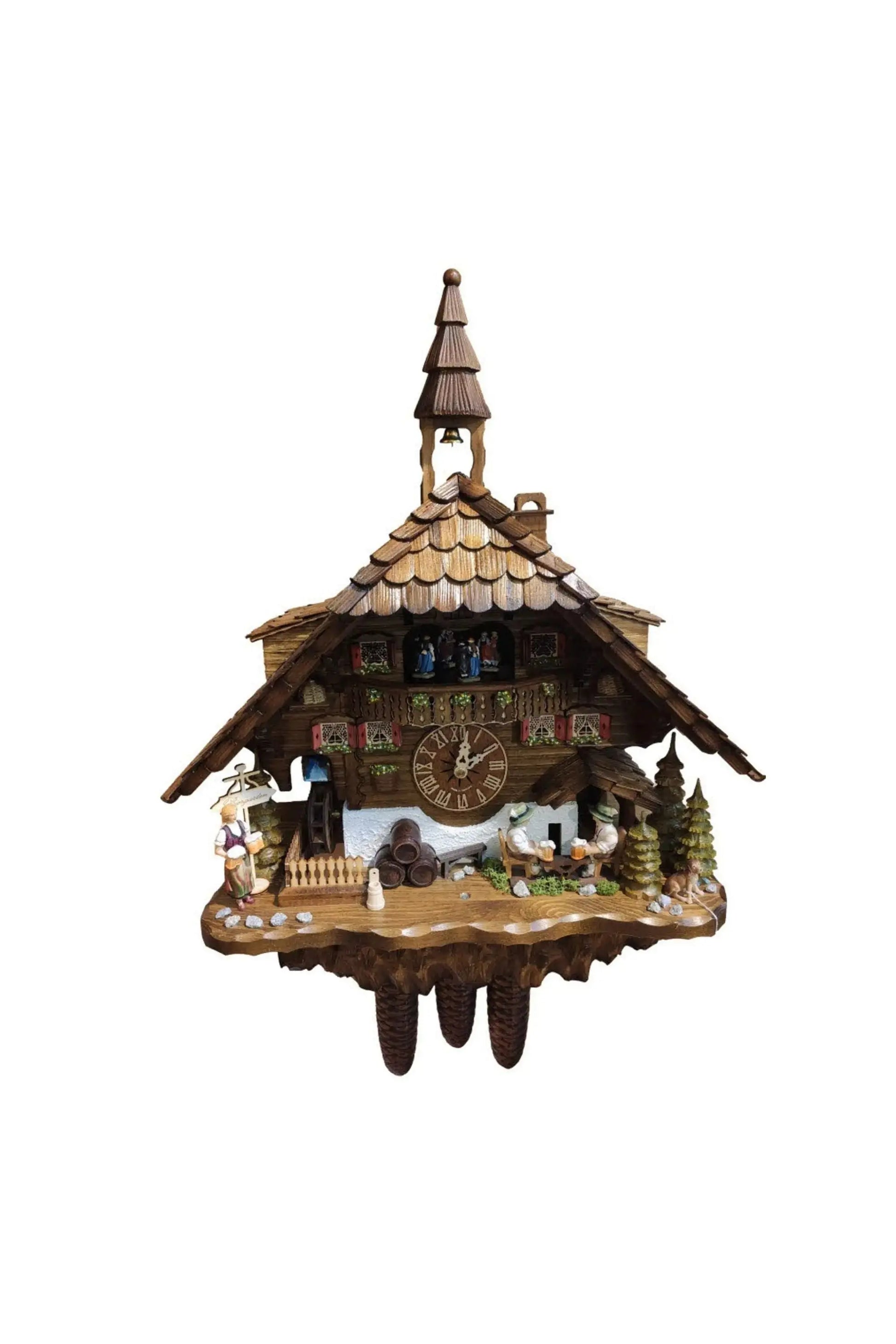 Beer drinker in a beer garden 8 days Cuckoo clock with music Hekas
