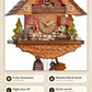 Beer drinker on barrel – 8-day movement, wooden dial, night shut-off | Montag Steins & Clocks