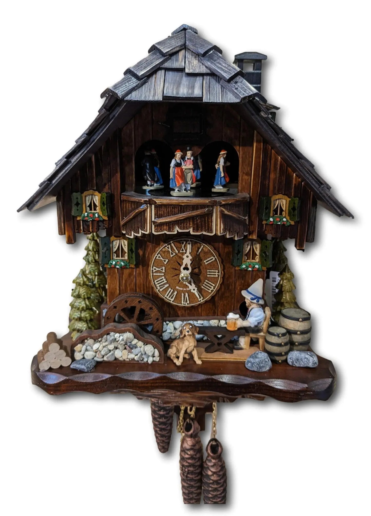 Beer drinker with pointed hat and music Montag Steins & Clocks