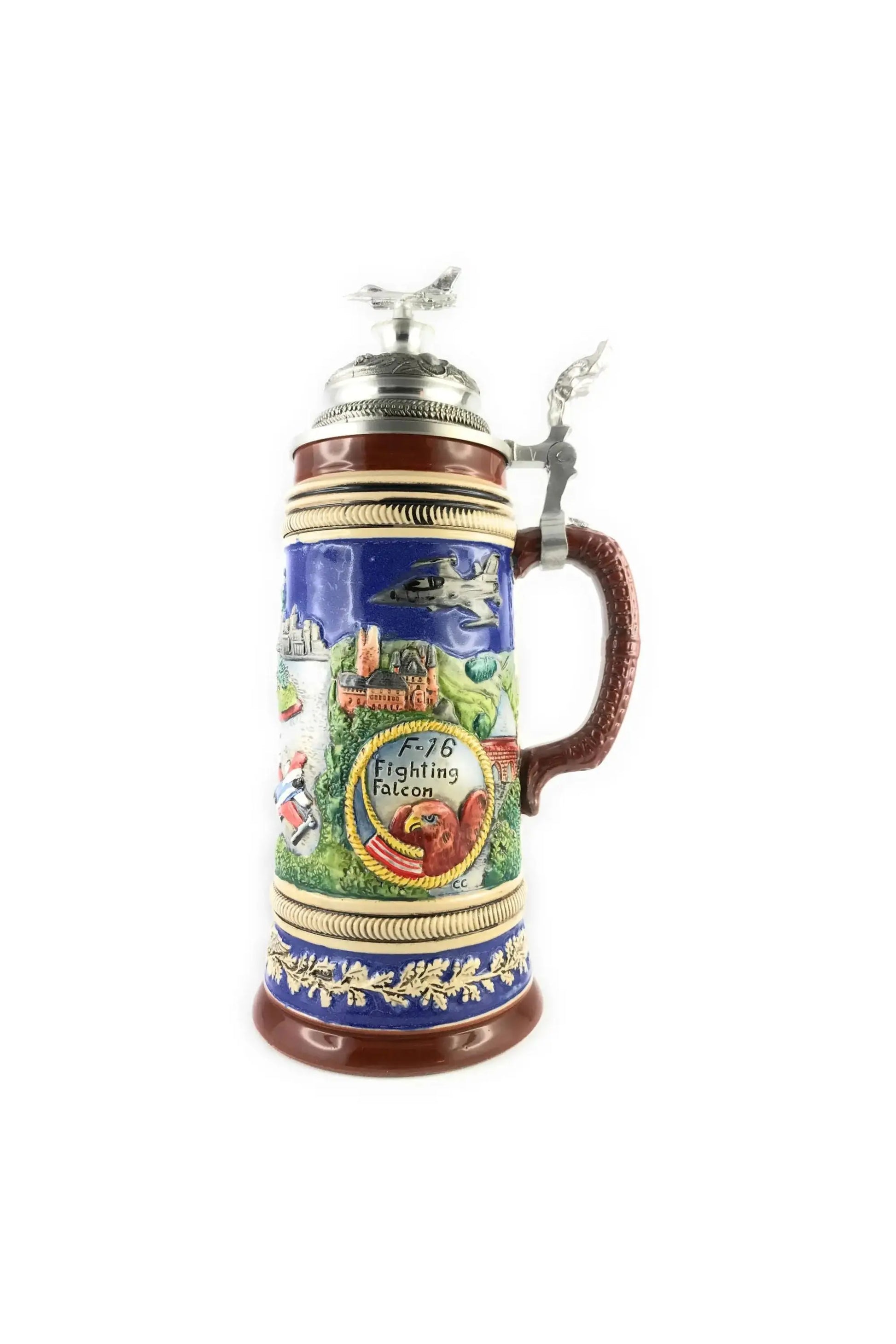 Beer mug F16 fighter jet 0,75L limited 3000 pieces Montag Steins & Clocks
