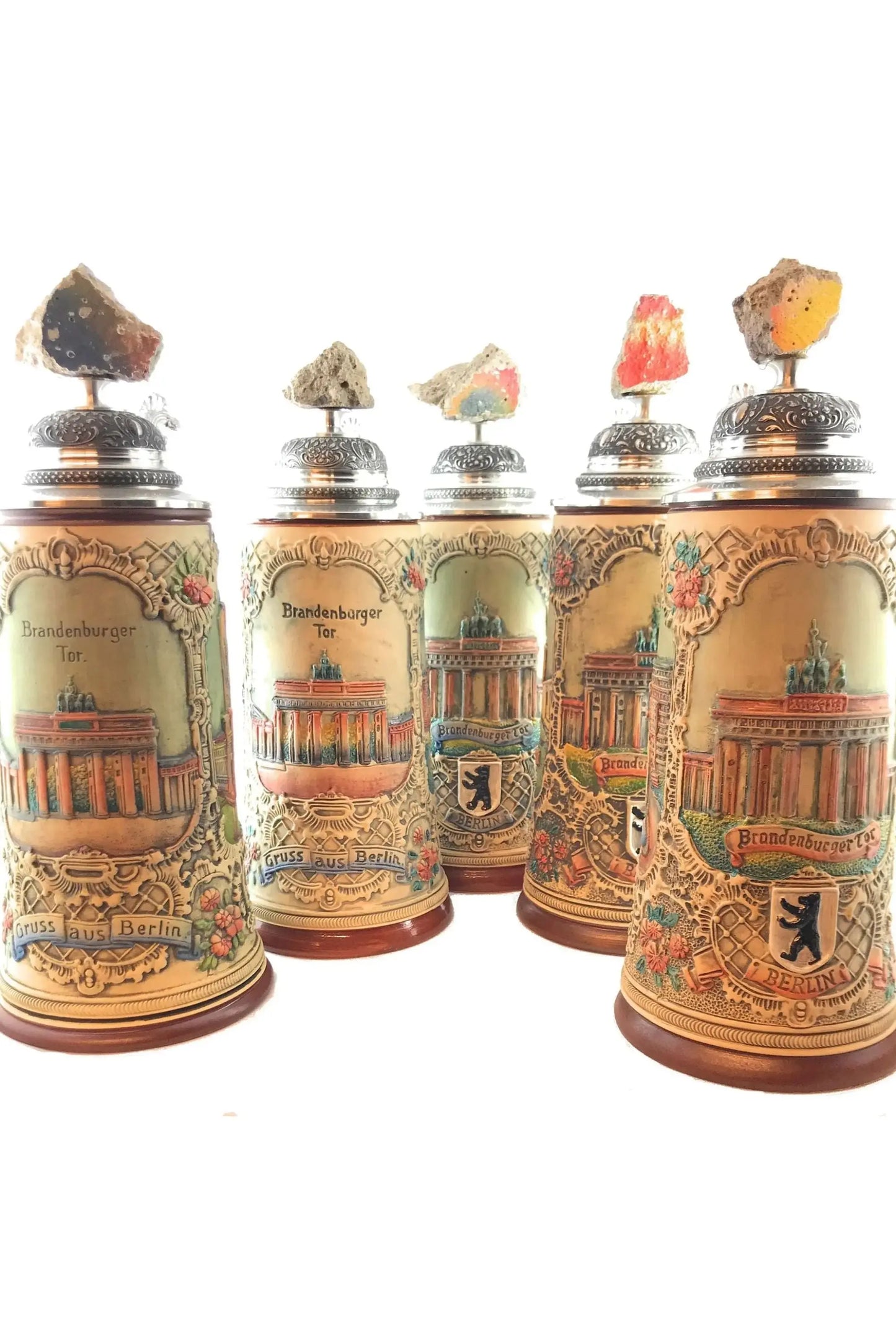 Berlin Wall set 1st - 5th edition German top quality beer mug collector Thewalt