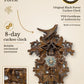 Hand-carved Black Forest cuckoo clock with 7 leaves, birds and nest – 8-day movement, music & dancers, VDS certified | Montag Steins & Clocks