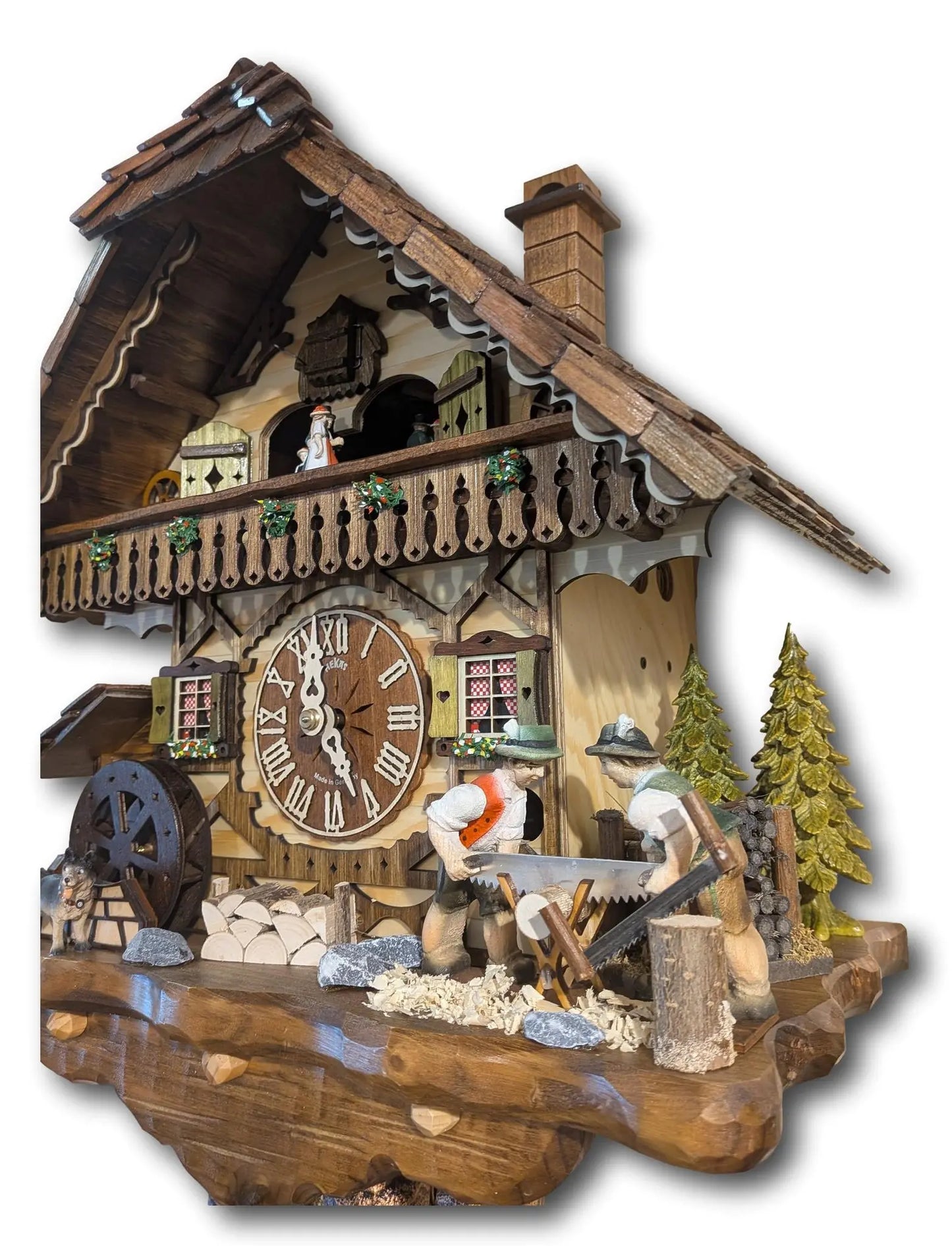 Black Forest Chalet Cuckoo Clock – 8 Day Movement – Music & Dancers Hekas