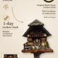 Black Forest Cuckoo Clock Chalet with Hiker and Geese – 1-day, hand-carved, VDS certified | Montag Steins & Clocks
