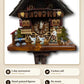 Chalet with Hiker and Geese – 1-day movement, hand-painted figures, no music | Montag Steins & Clocks