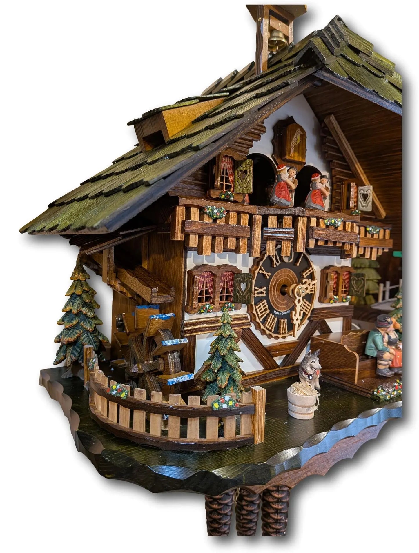 Black Forest Kissing Couple Cuckoo Clock – 1 Day Movement – Music & Moving Figures Montag Steins & Clocks