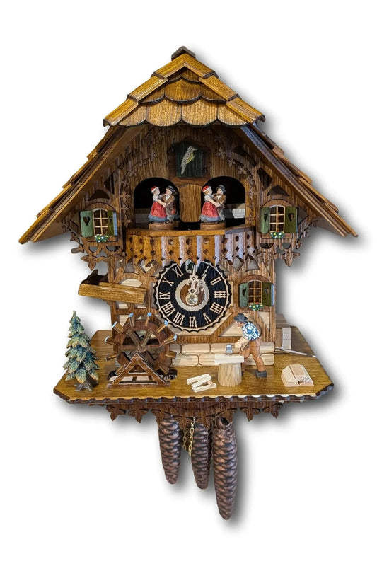 Black Forest Wood Chopper Cuckoo Clock – 1 Day Movement Hoenes