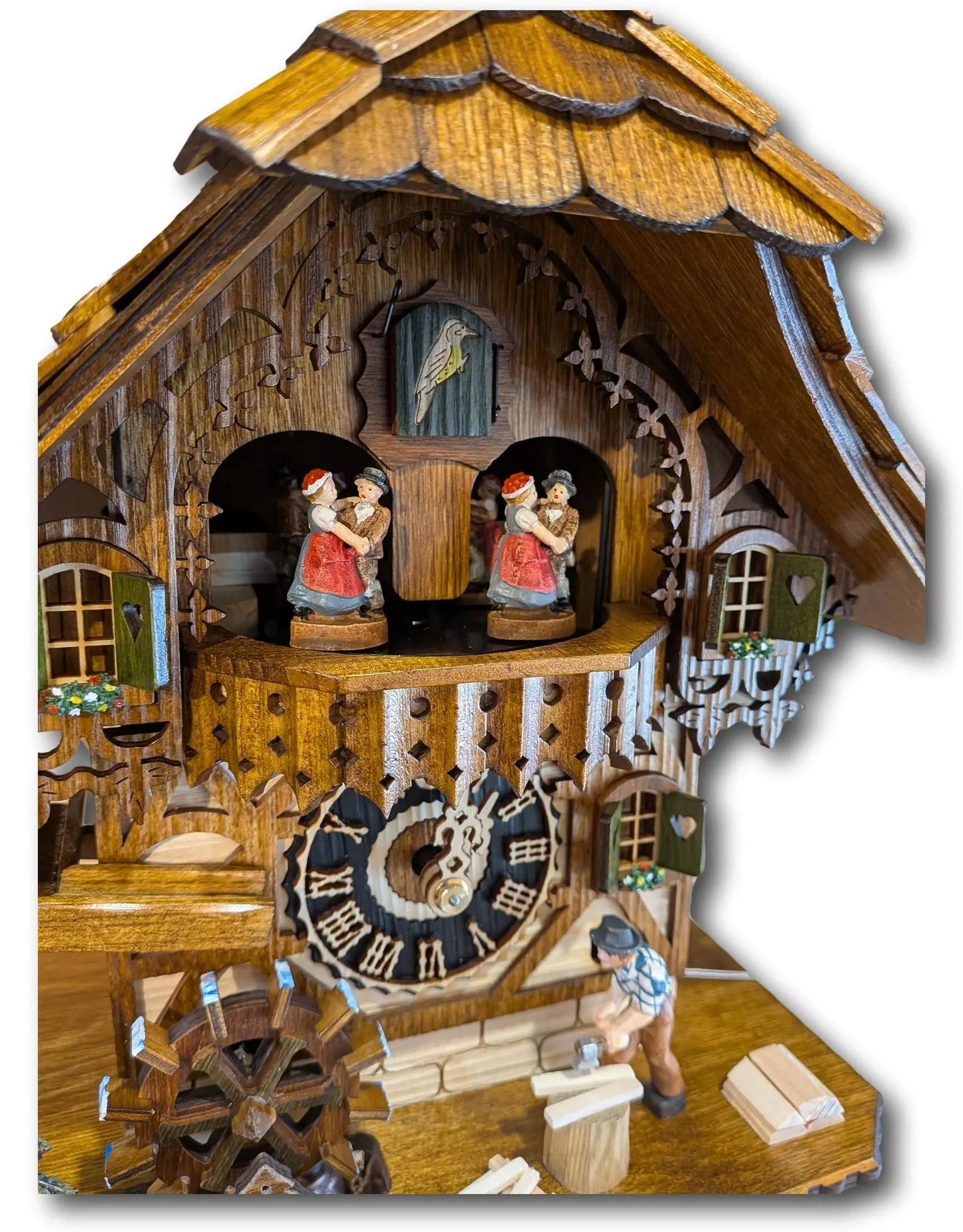 Black Forest Wood Chopper Cuckoo Clock – 1 Day Movement Hoenes