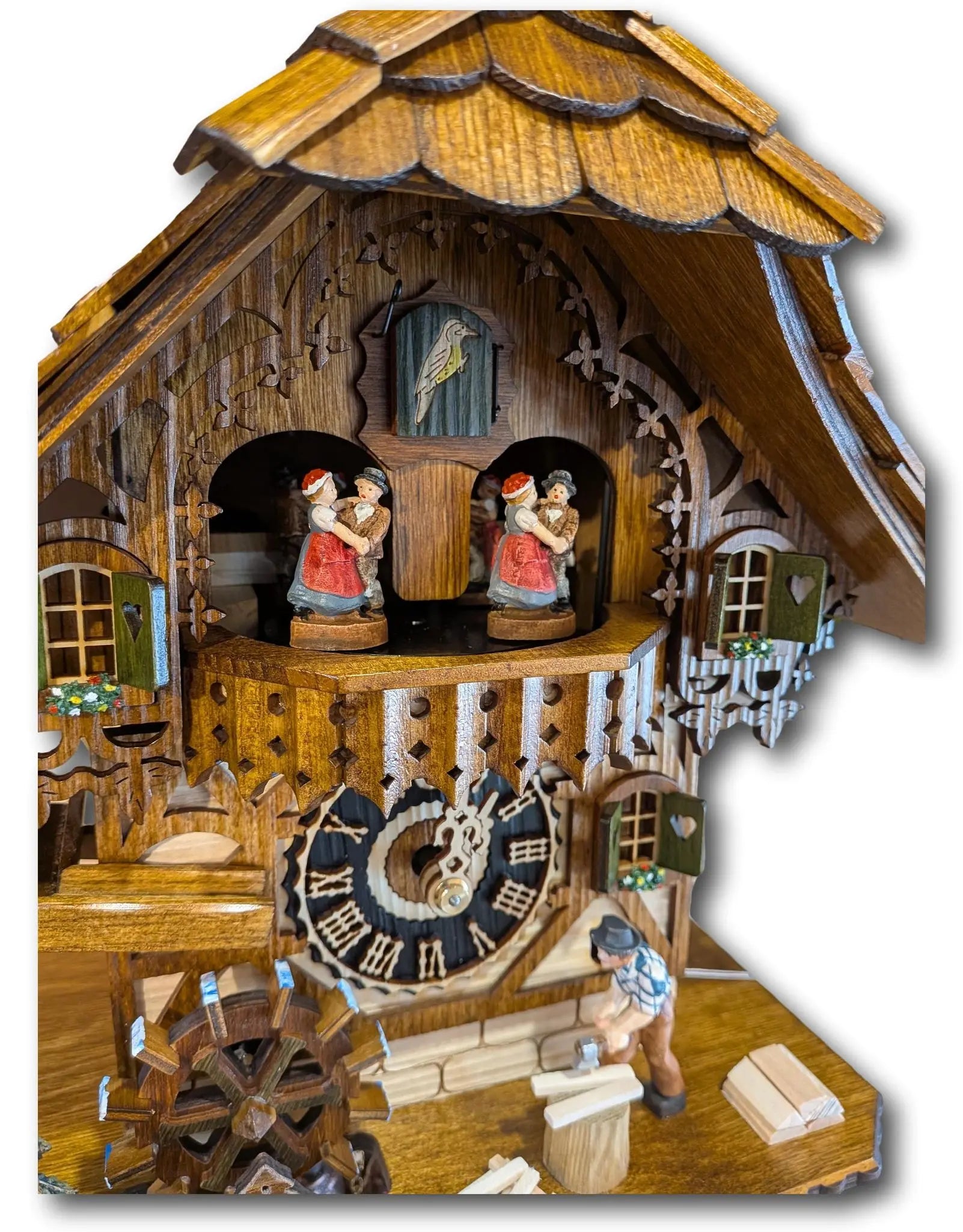 Black Forest Wood Chopper Cuckoo Clock – 1 Day Movement Hoenes