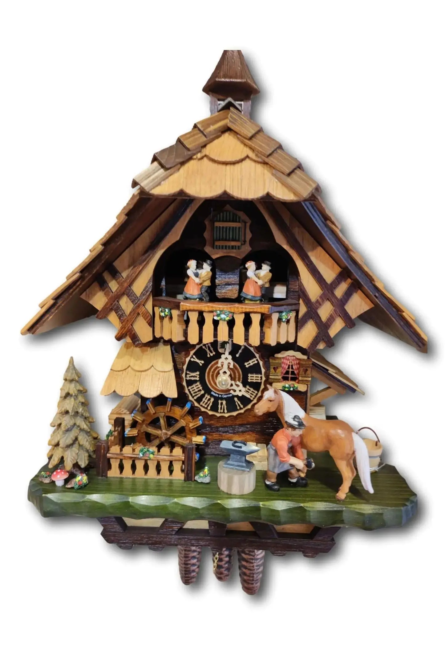 Blacksmith with Black Forest house 1 day Cuckoo clock with music - Montag Steins & Clocks