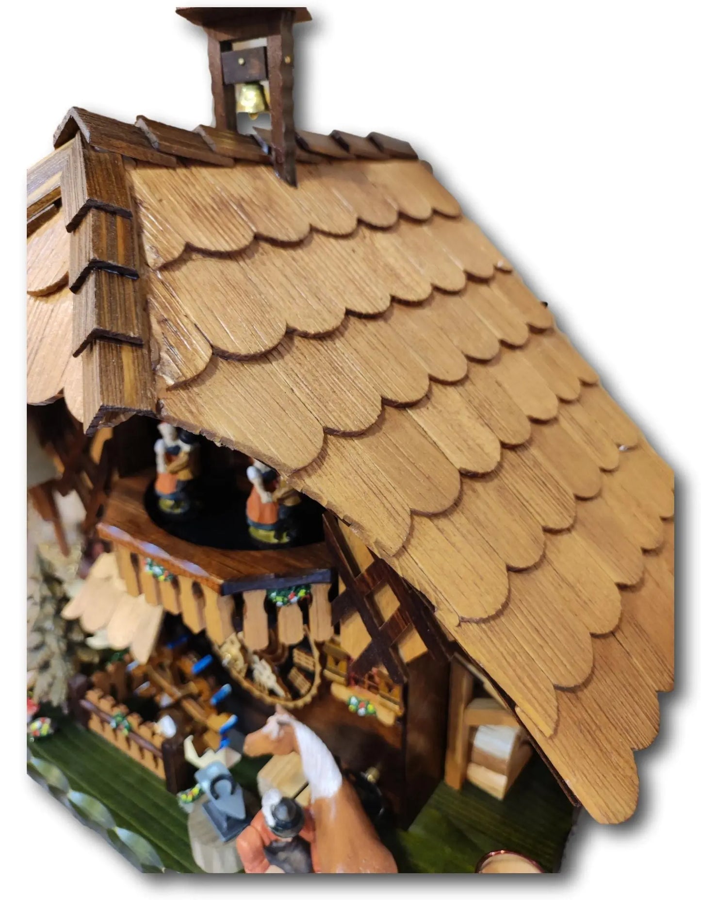 Blacksmith with Black Forest house 1 day Cuckoo clock with music Hoenes