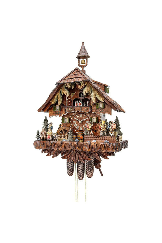 Chalet style music band 8 days cuckoo clock with music Hekas