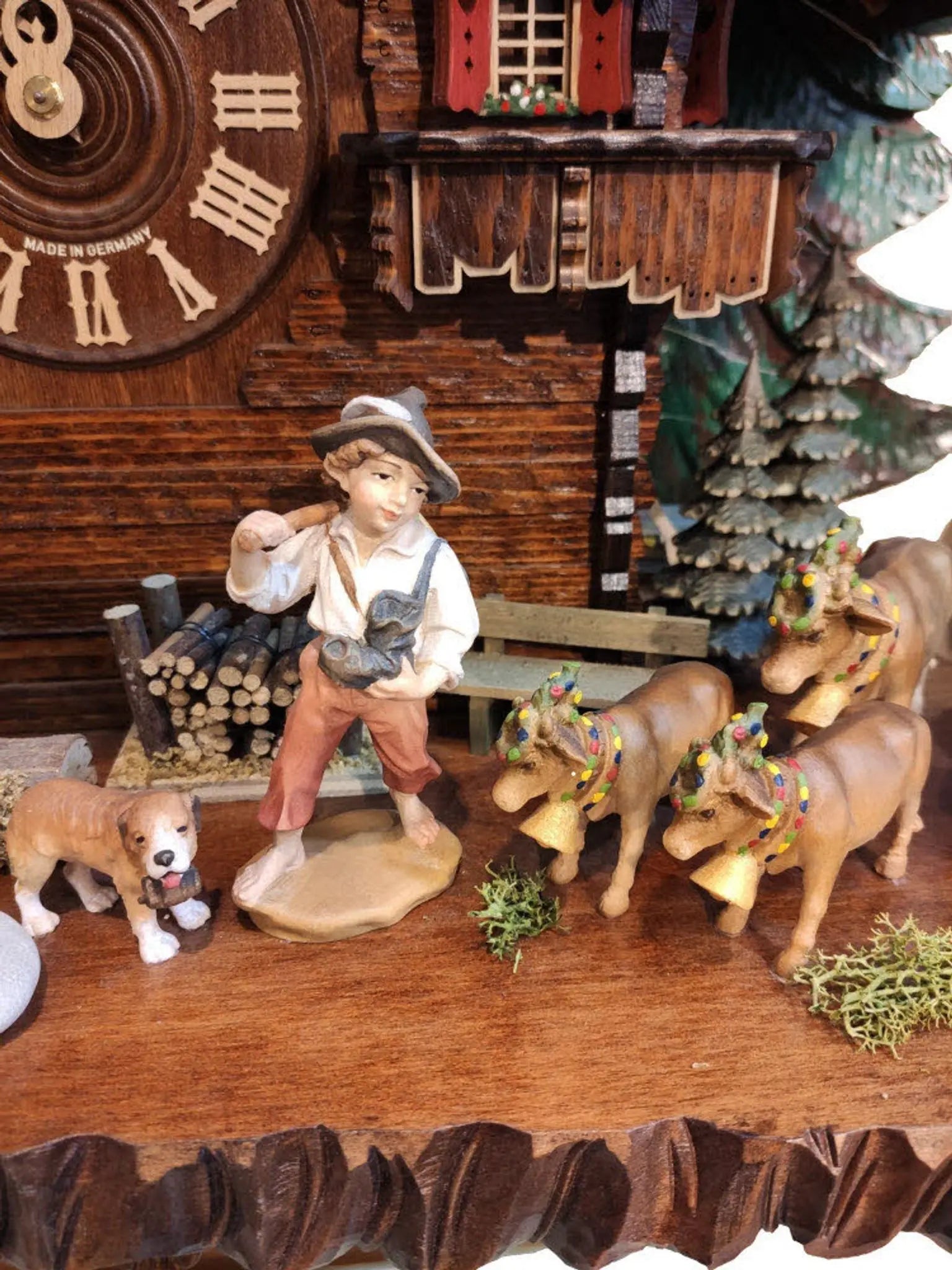 Clock of the year 2020 Almabtrieb 8 days cuckoo clock Hekas