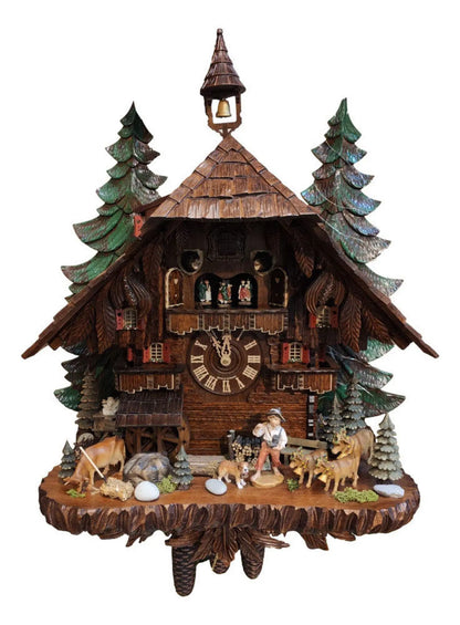 Clock of the year 2020 Almabtrieb 8 days cuckoo clock Hekas