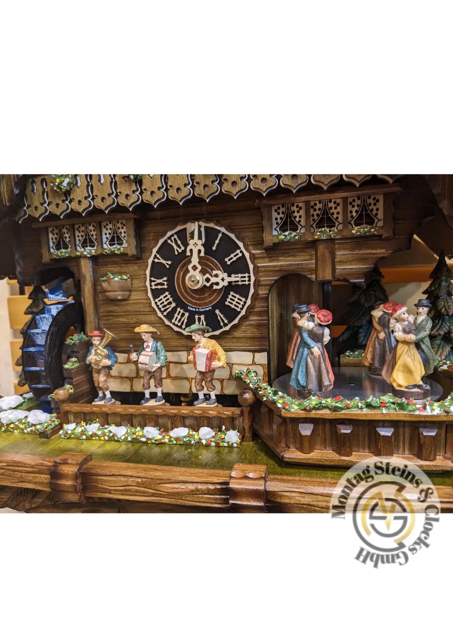 Clock of the year 2023 with real water wheel 8-day cuckoo clock Hoenes