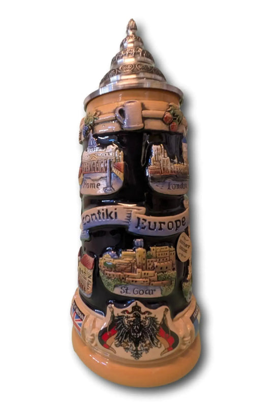 Contiki Europe 400ml yellow painted German beer mug Montag Steins & Clocks