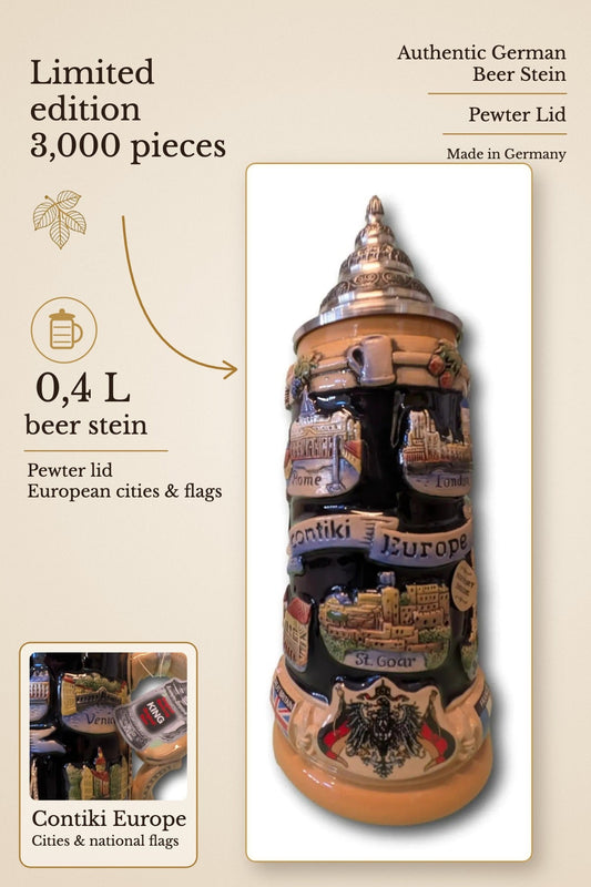 Contiki Europe 0,4L German beer stein – limited edition 3,000 pieces | Montag Steins & Clocks