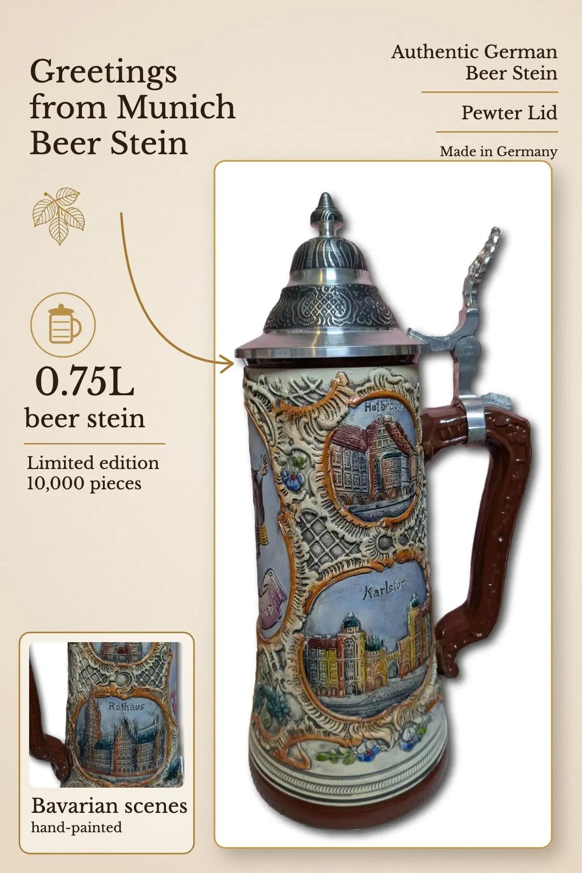 Greetings from Munich beer stein – hero