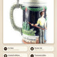 Turnvater Jahn stein – hand-painted blue, pewter lid | Montag Steins & Clocks
